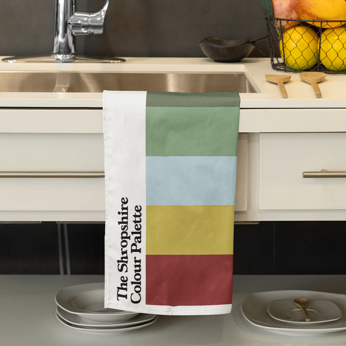 The Shropshire Colour Palette Tea Towel