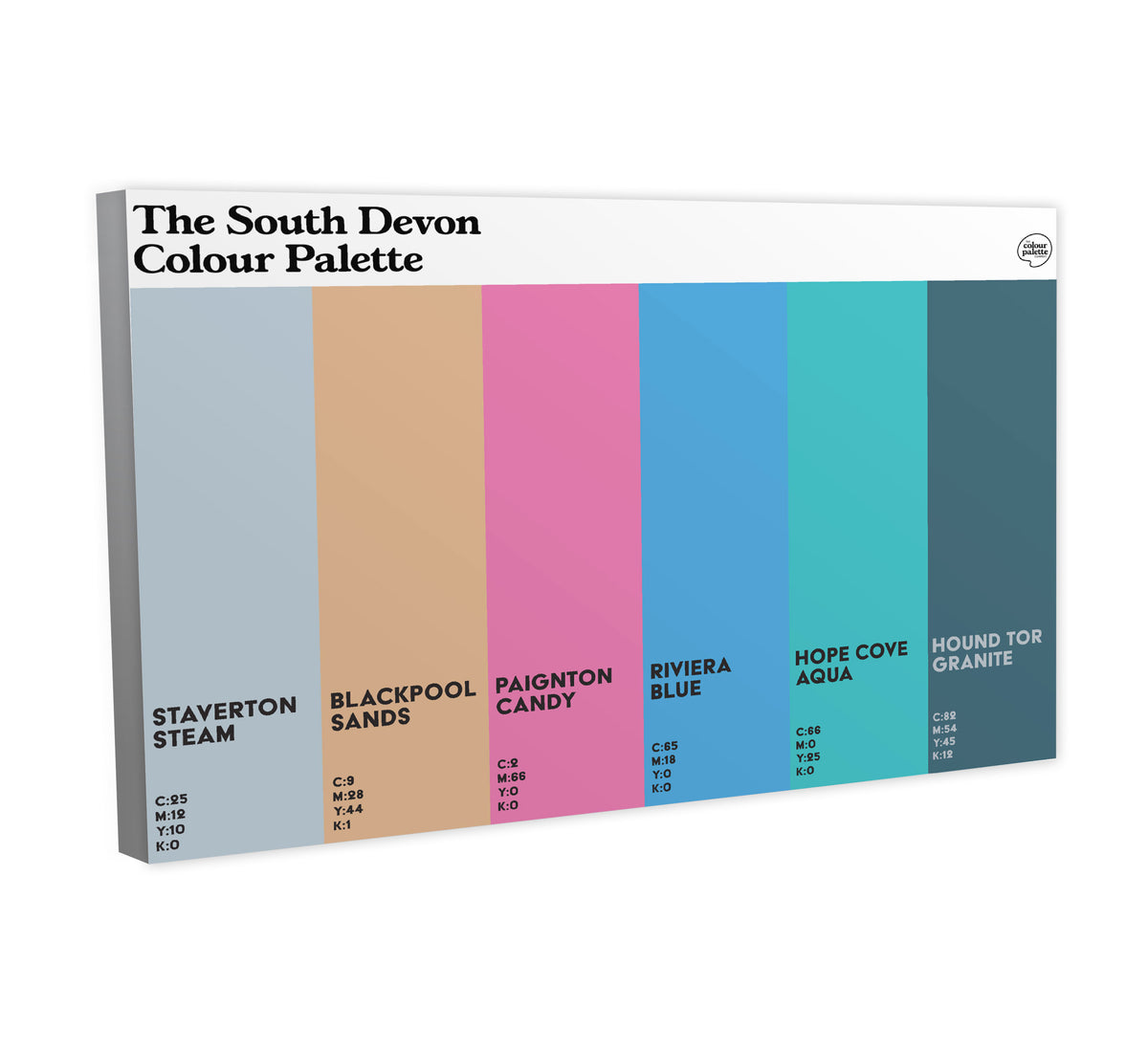 The South Devon Colour Palette Canvas