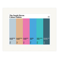 The South Devon Colour Palette Mounted Art Print