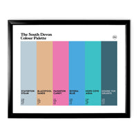 South Devon Art Print - Black Frame