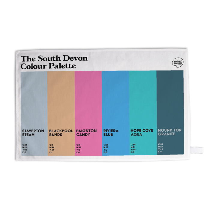The South Devon Colour Palette Tea Towel