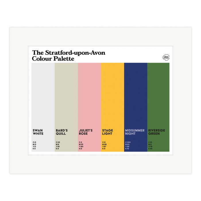 The Stratford-upon-Avon Colour Palette Mounted Art Print