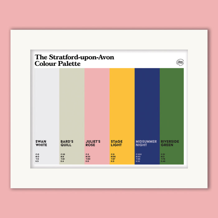 The Stratford-upon-Avon Colour Palette Mounted Art Print