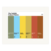 The Suffolk Colour Palette Mounted Art Print