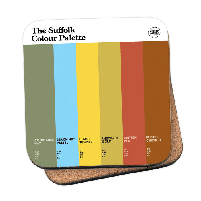 The Suffolk Colour Palette Coaster