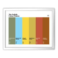Suffolk Art Print - White Frame