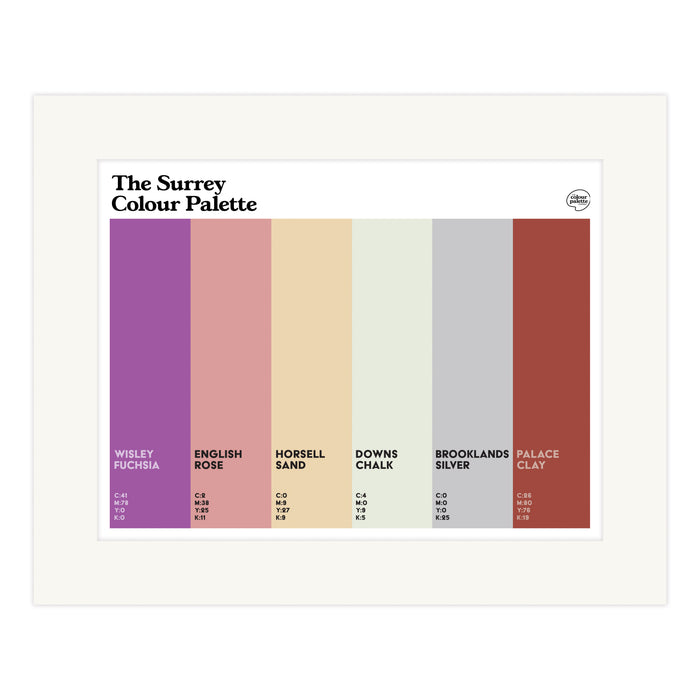 The Surrey Colour Palette Mounted Art Print
