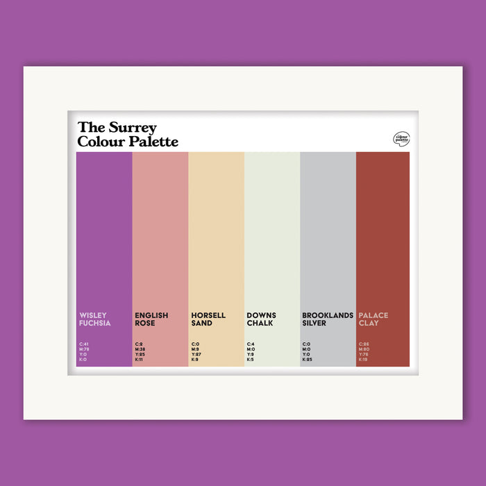 The Surrey Colour Palette Mounted Art Print