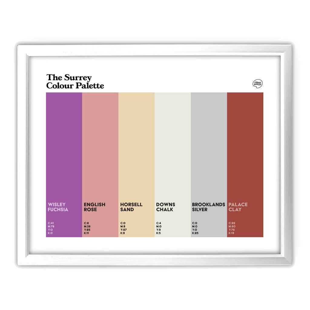 Surrey Art Print - White Frame