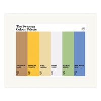 The Swansea Colour Palette Mounted Art Print