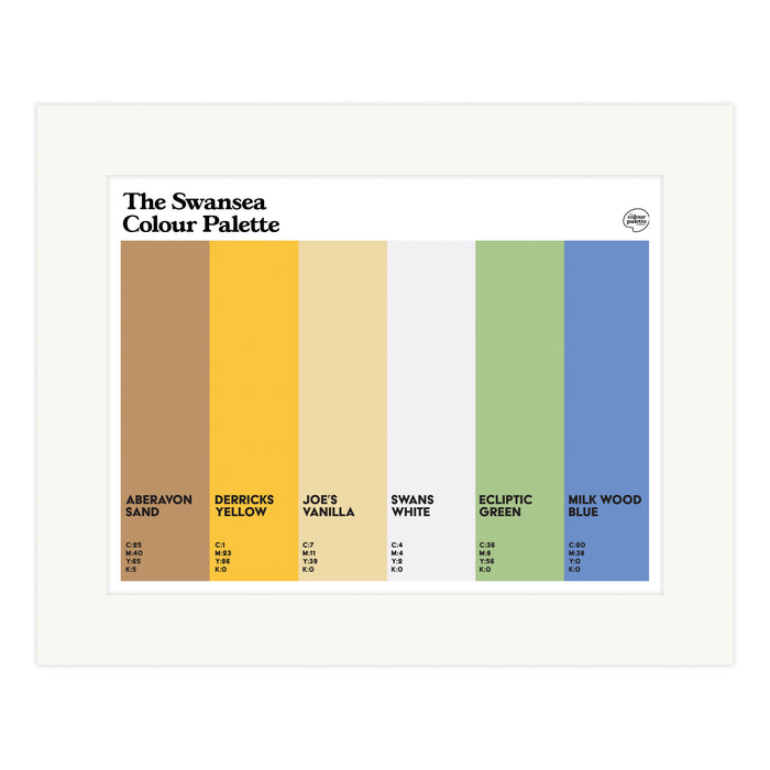 The Swansea Colour Palette Mounted Art Print