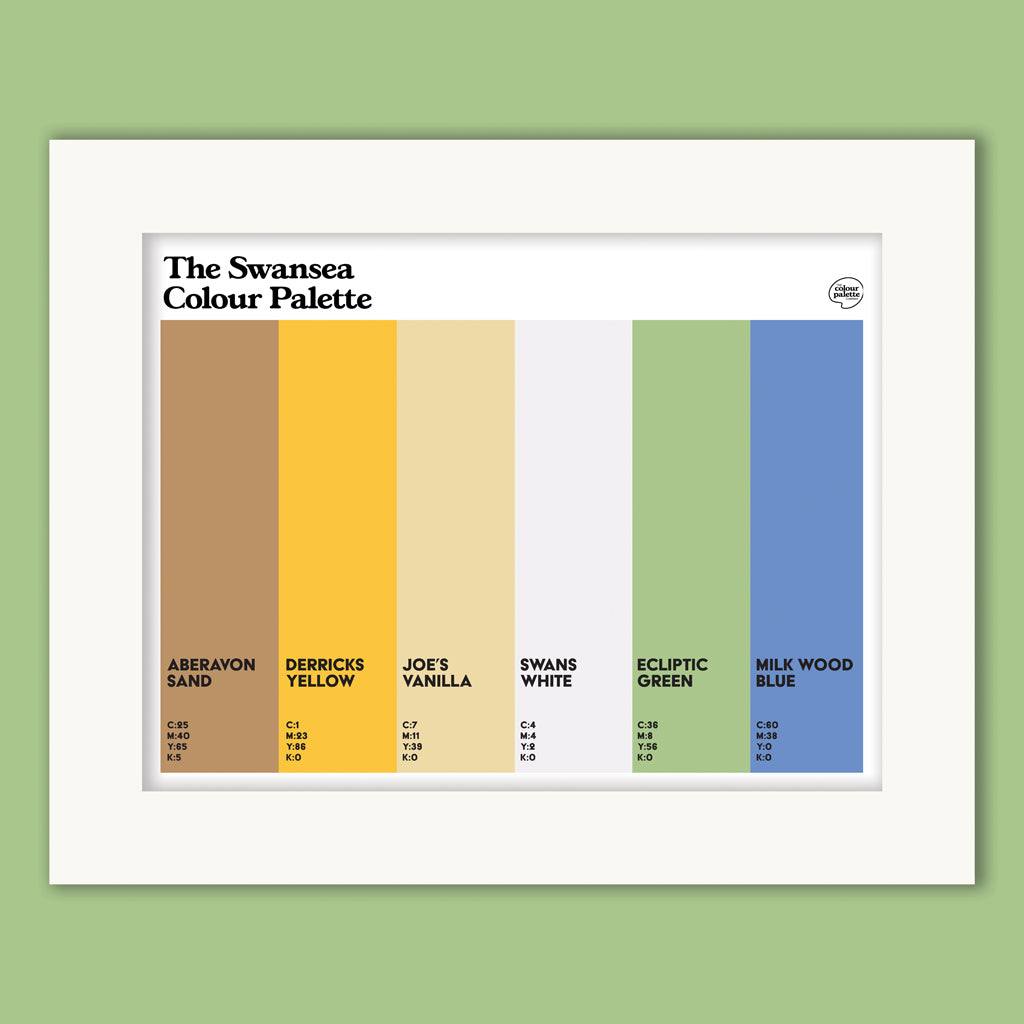 The Swansea Colour Palette Mounted Art Print