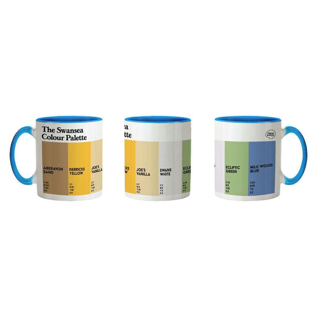 The Swansea Colour Palette Porcelain Mug