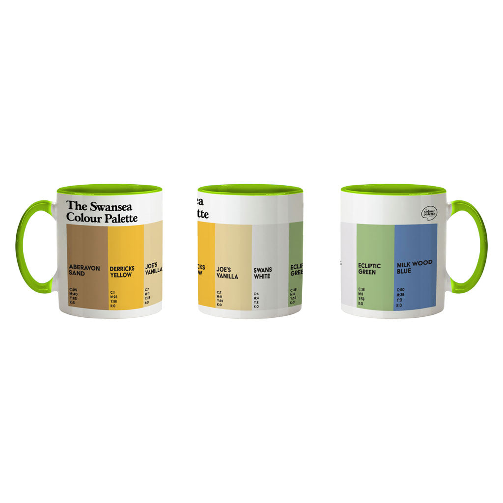 The Swansea Colour Palette Porcelain Mug