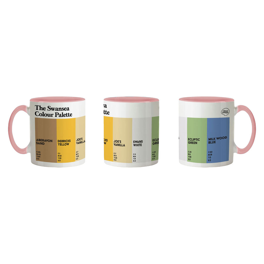 The Swansea Colour Palette Porcelain Mug