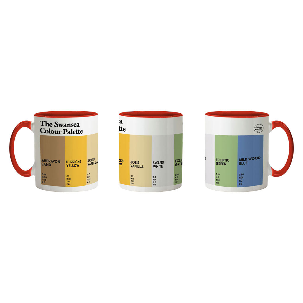 The Swansea Colour Palette Porcelain Mug