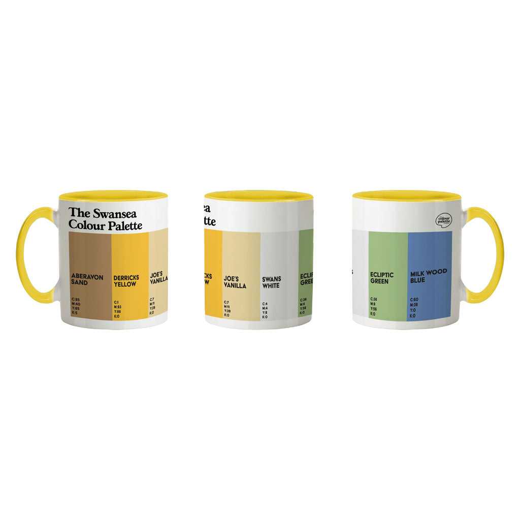 The Swansea Colour Palette Porcelain Mug