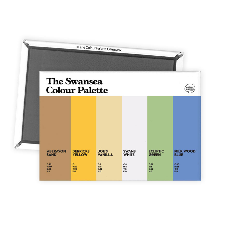 The Swansea Colour Palette Fridge Magnet