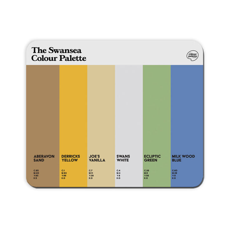 The Swansea Colour Palette Mouse Mat