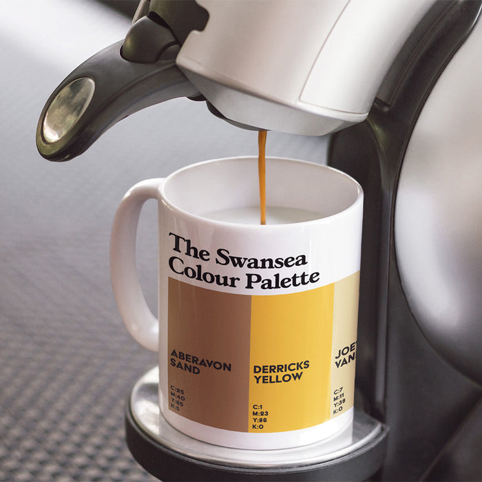 The Swansea Colour Palette Porcelain Mug