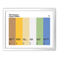 Swansea Art Print - White Frame