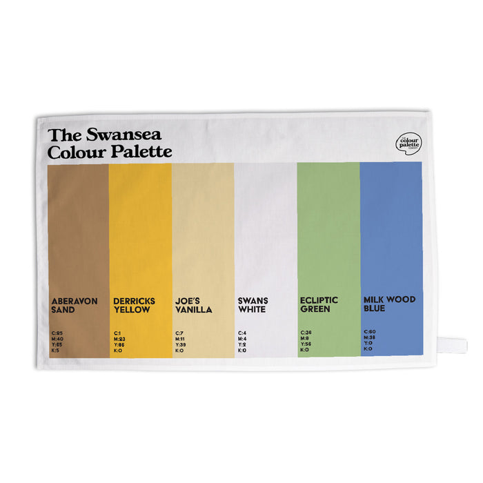 The Swansea Colour Palette Tea Towel