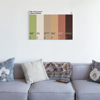 The Tea Lovers Colour Palette Canvas Wall Art Gift for Tea Drinkers