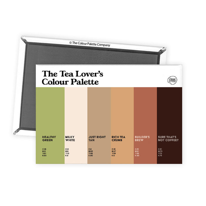 The Tea Lover's Colour Palette Fridge Magnet