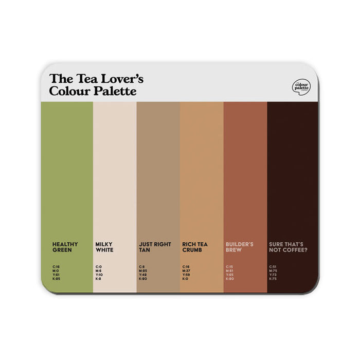 The Tea Lover's Colour Palette Mouse Mat