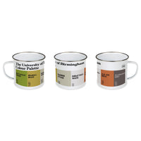University of Birmingham enamel mug gift featuring the colours of the university