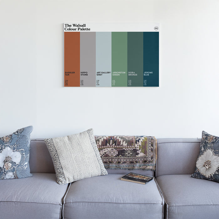 The Walsall Colour Palette Canvas