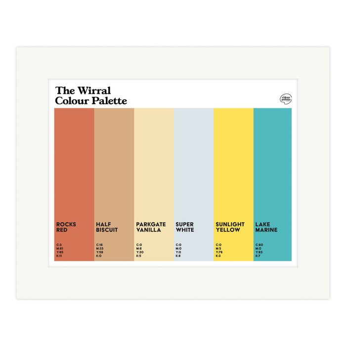 The Wirral Colour Palette Mounted Art Print