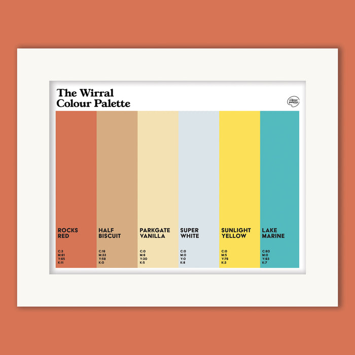 The Wirral Colour Palette Mounted Art Print