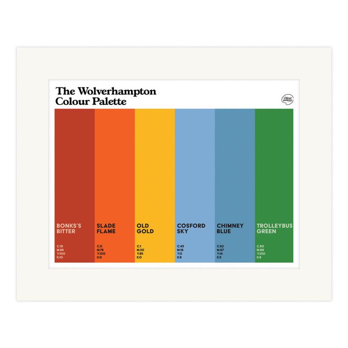 The Wolverhampton Colour Palette Mounted Art Print
