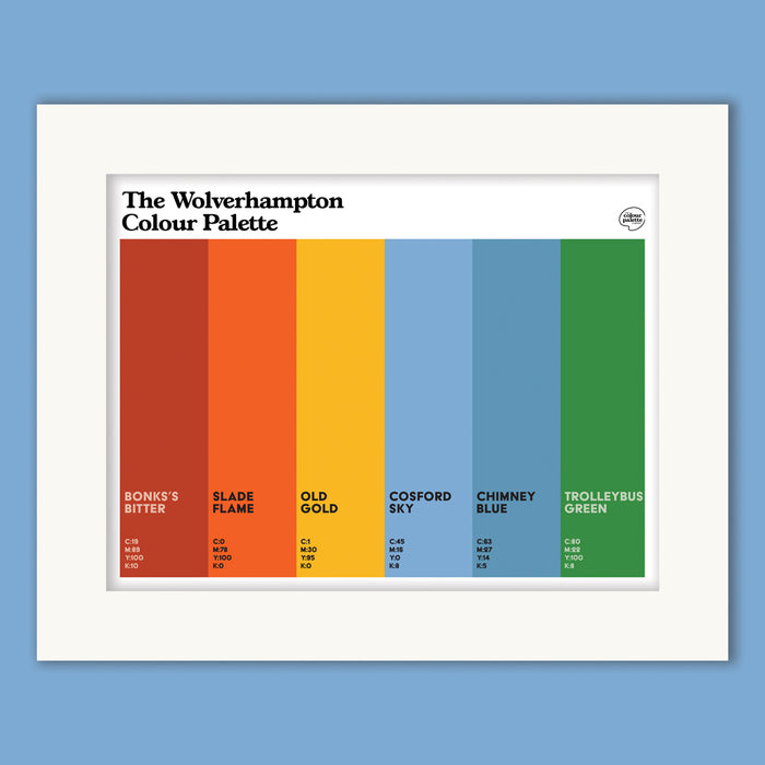 The Wolverhampton Colour Palette Mounted Art Print