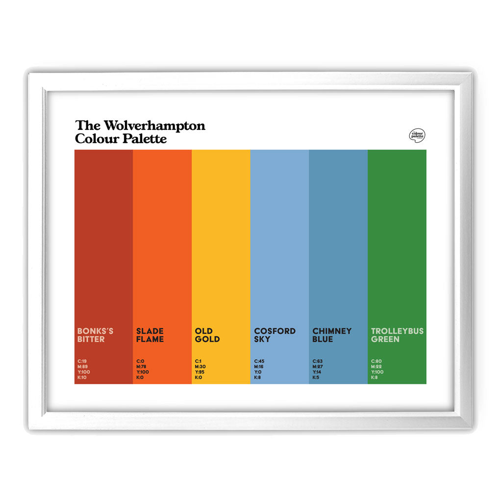 Wolverhampton Art Print - White Frame