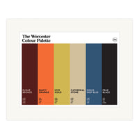 The Worcester Colour Palette Mounted Art Print
