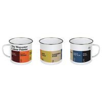 Worcester Enamel Mug featuring the colours of Worcester for outdoors camping