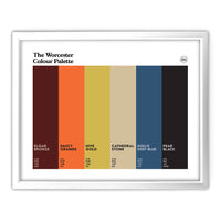 Worcester Art Print - White Frame