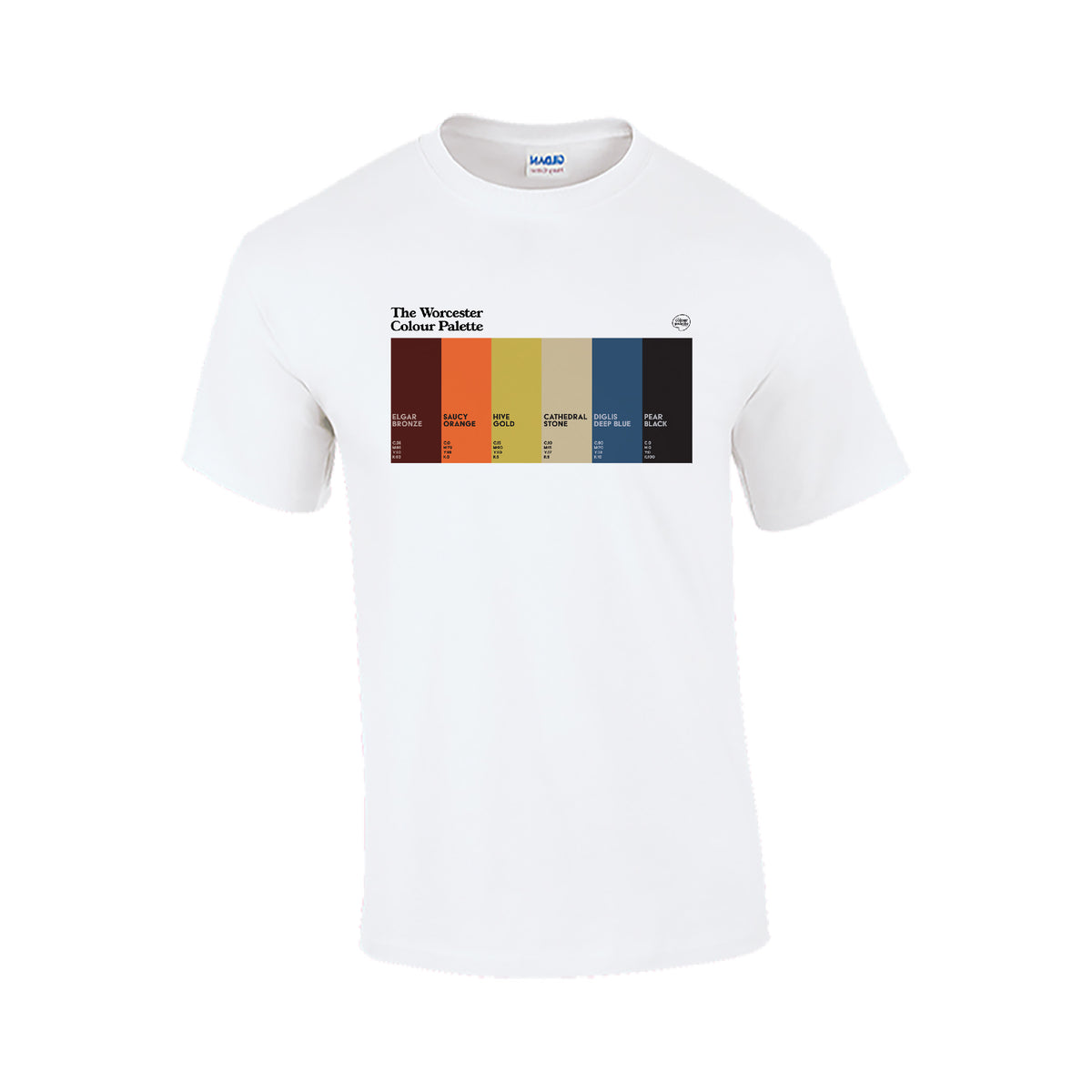Worcester t-shirt featuring the colours of Worcester