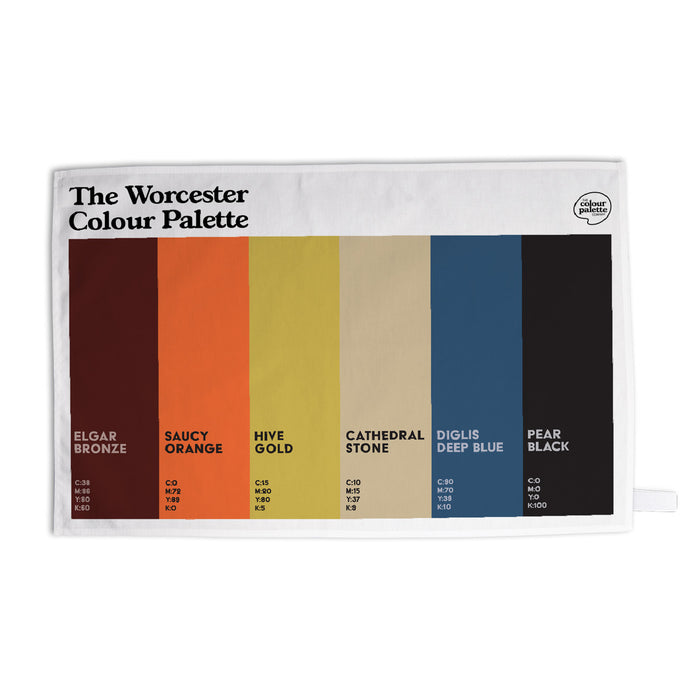 The Worcester Colour Palette Tea Towel