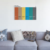 York Colour Palette Canvas Wall Art Gift