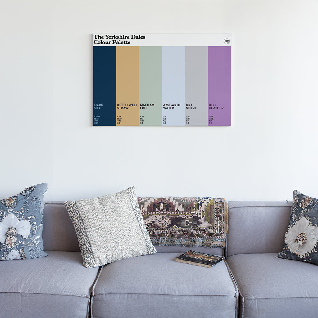 The Yorkshire Dales Colour Palette Canvas