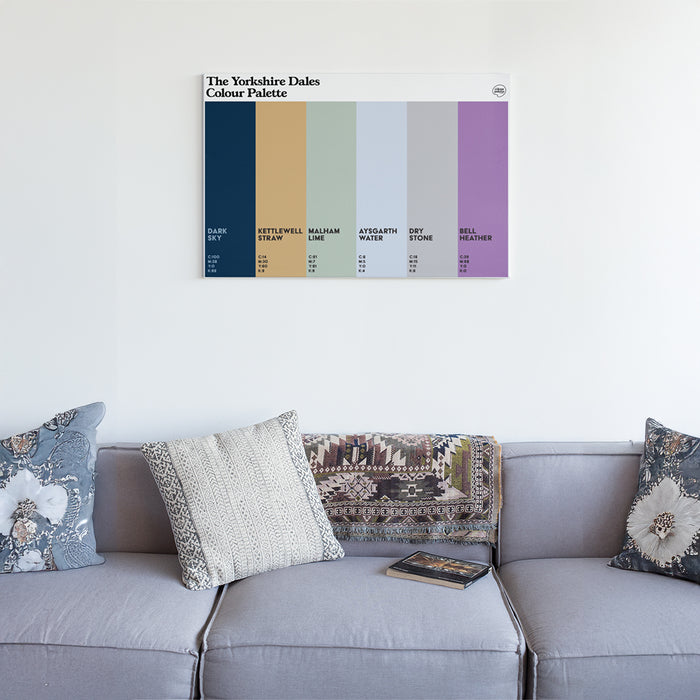 The Yorkshire Dales Colour Palette Canvas