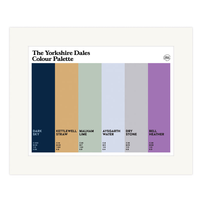 The Yorkshire Dales Colour Palette Mounted Art Print