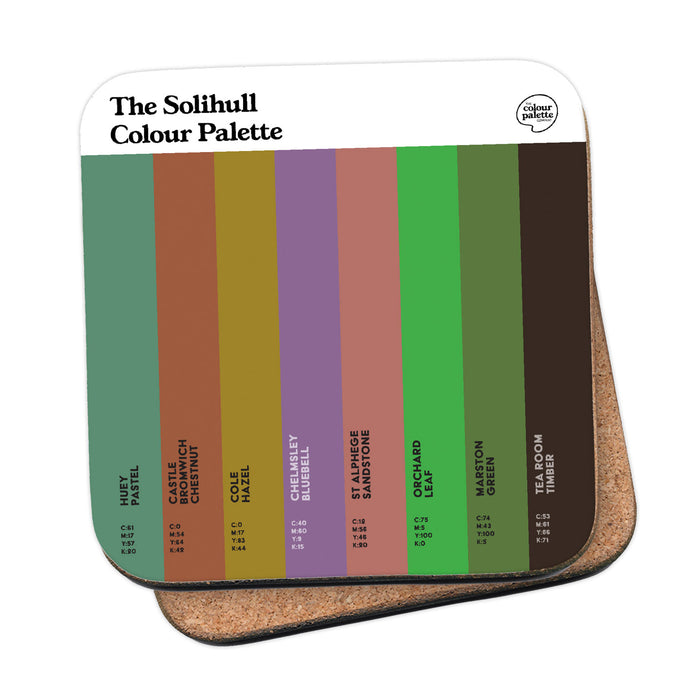 The Solihull Colour Palette Coaster