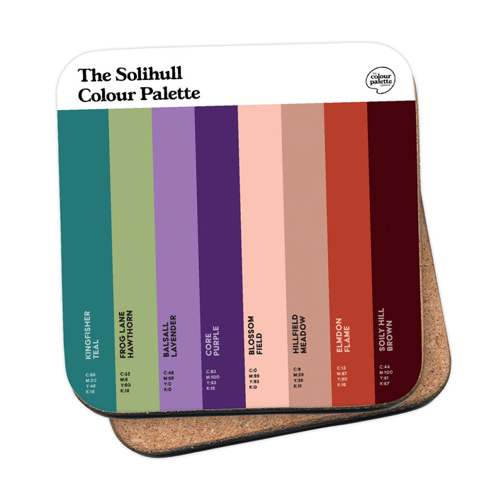 The Solihull Colour Palette Coaster