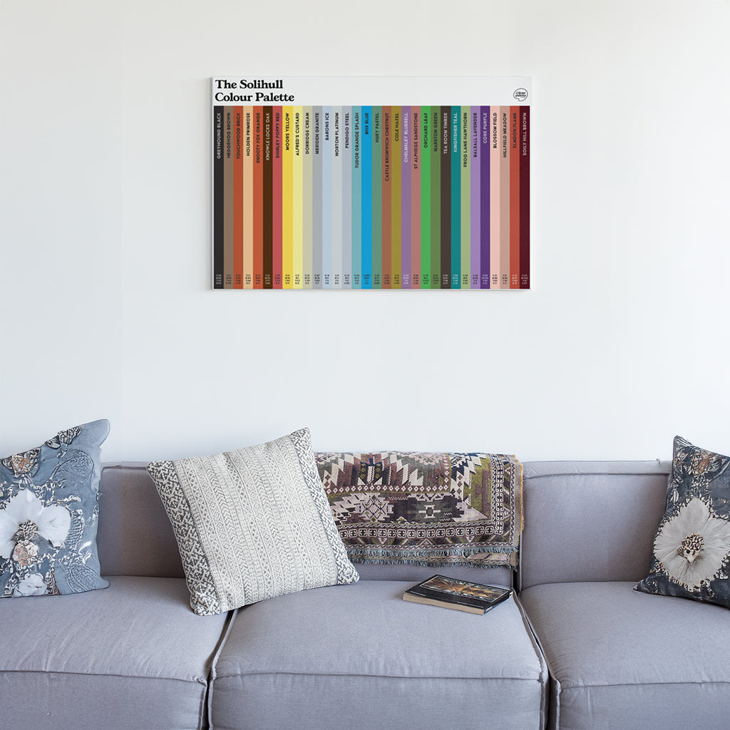 The Solihull Colour Palette Canvas