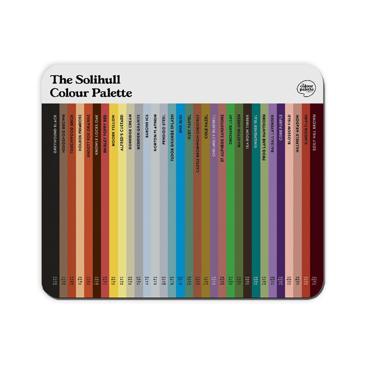 The Solihull Colour Palette Mouse Mat