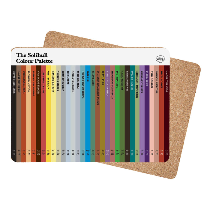 The Solihull Colour Palette Placemat